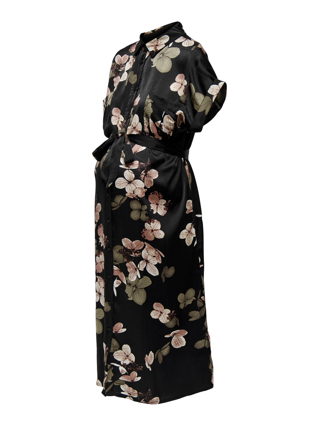 Mama - À manches courtes Robe-chemise | Noir | ONLY®