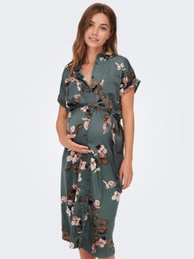 ONLY Mama short sleeved Shirt dress -Balsam Green - 15272456