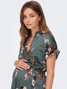 ONLY Mama - À manches courtes Robe-chemise -Balsam Green - 15272456