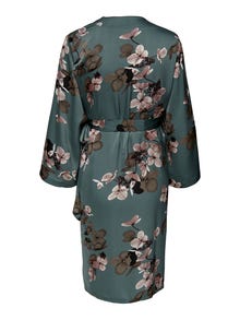 ONLY 3/4-ärmad kimono Klänning -Balsam Green - 15272459