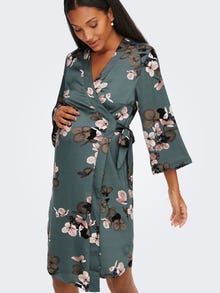 ONLY Normal geschnitten V-Ausschnitt Maternity Kurzes Kleid -Balsam Green - 15272459