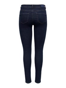 ONLY Skinny Fit Mid waist Jeans -Dark Blue Denim - 15272480