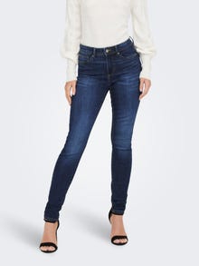 ONLY Jeans Skinny Fit Taille moyenne -Dark Blue Denim - 15272480