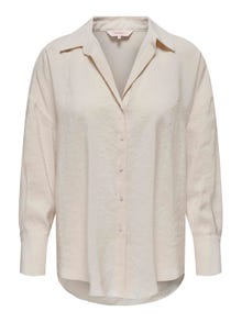 ONLY Camisas Corte oversized Cuello de camisa Puños abotonados Hombros caídos -Antique White - 15272523