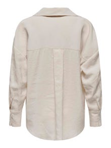 ONLY Locker geschnitten Hemdkragen Ärmelbündchen mit Knopf Tief angesetzte Schulter Hemd -Antique White - 15272523