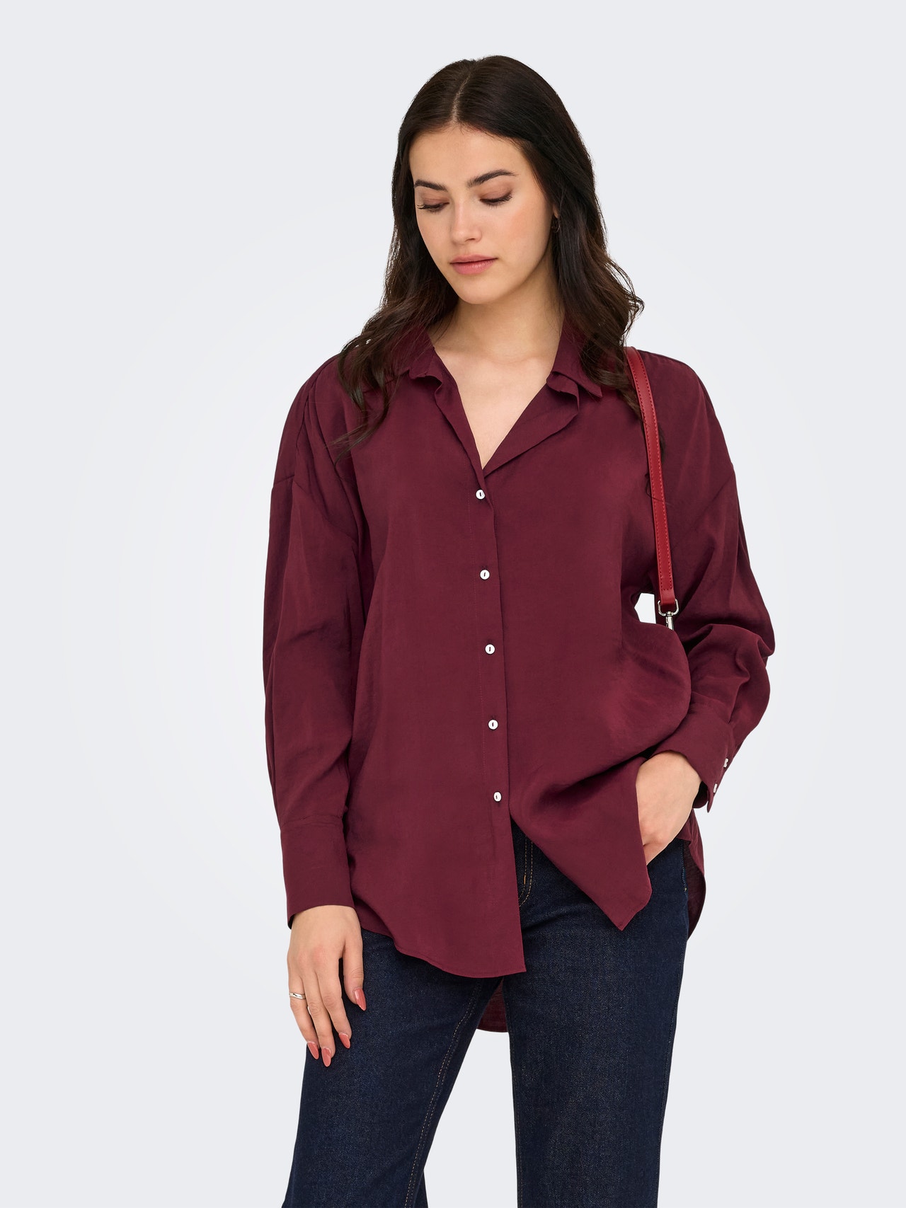 ONLY ONLZAZIMA Shirt -Burgundy - 15272523