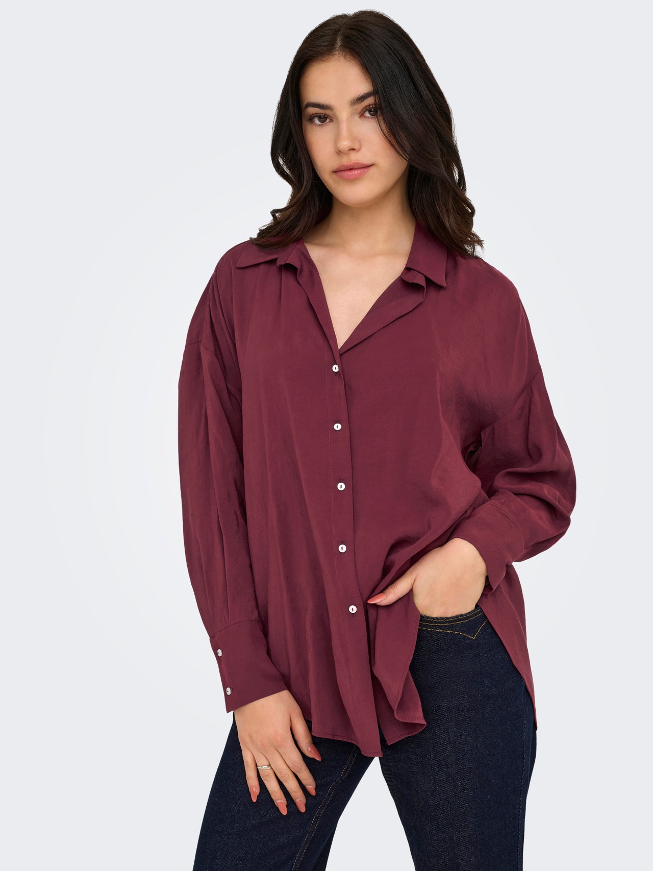 ONLY ONLZAZIMA Shirt -Burgundy - 15272523