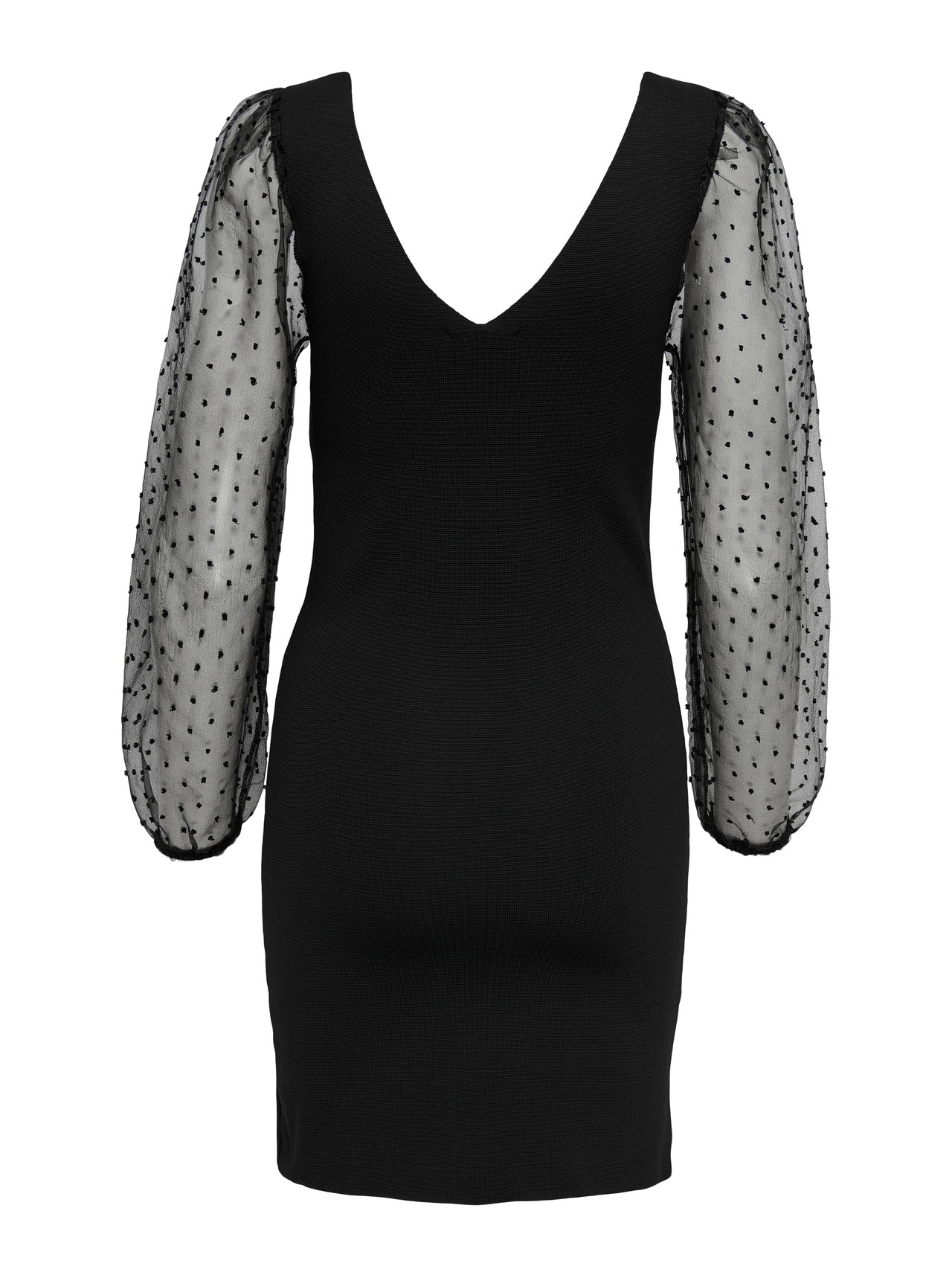 ONLY V-neck Knitted Dress -Black - 15272663