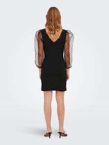 ONLY V-neck Knitted Dress -Black - 15272663