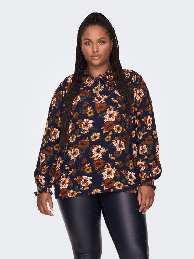 ONLY Curvy Flower Long Sleeved Top - 15272676