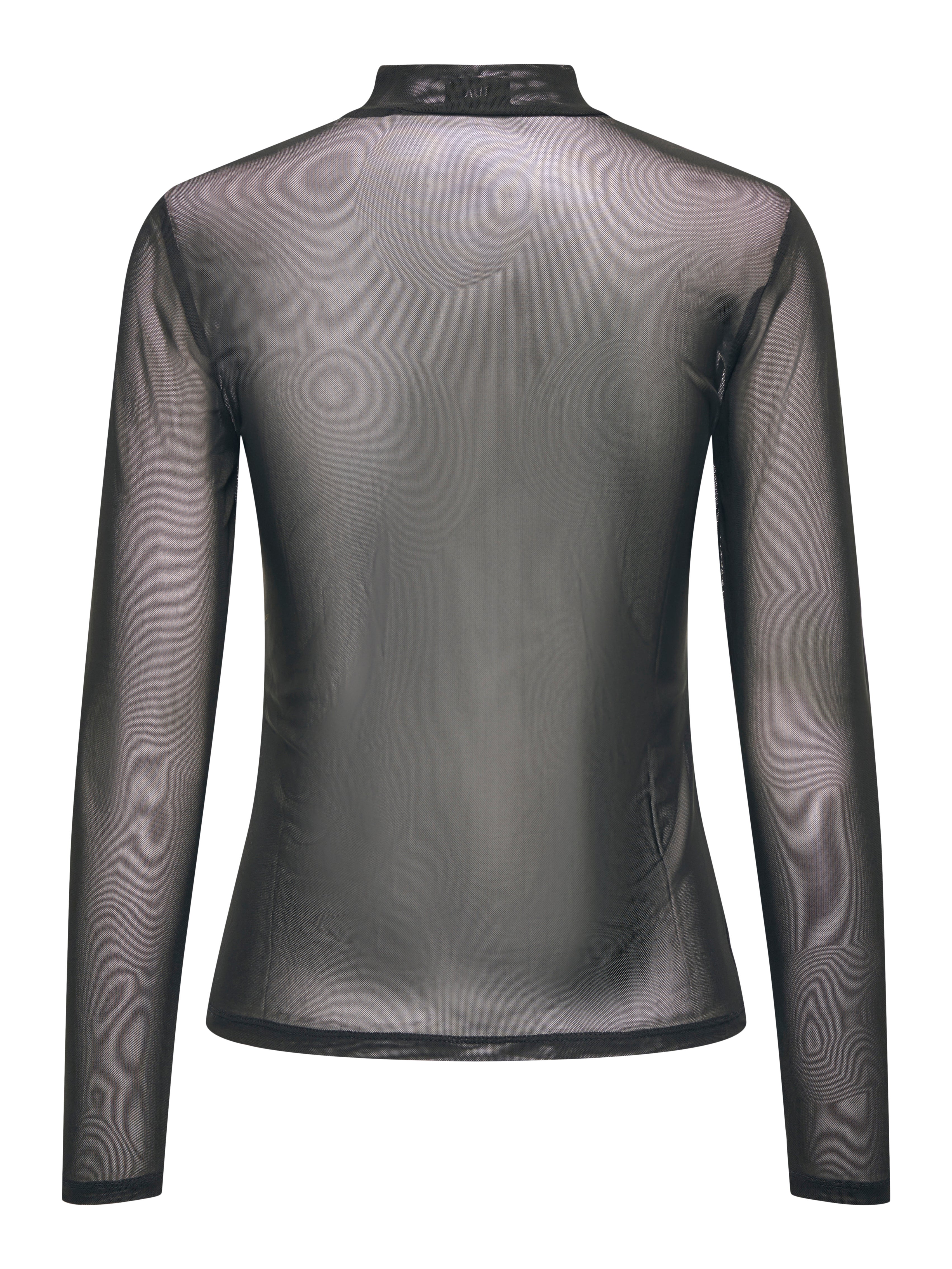 Long sleeve high hot sale neck mesh top