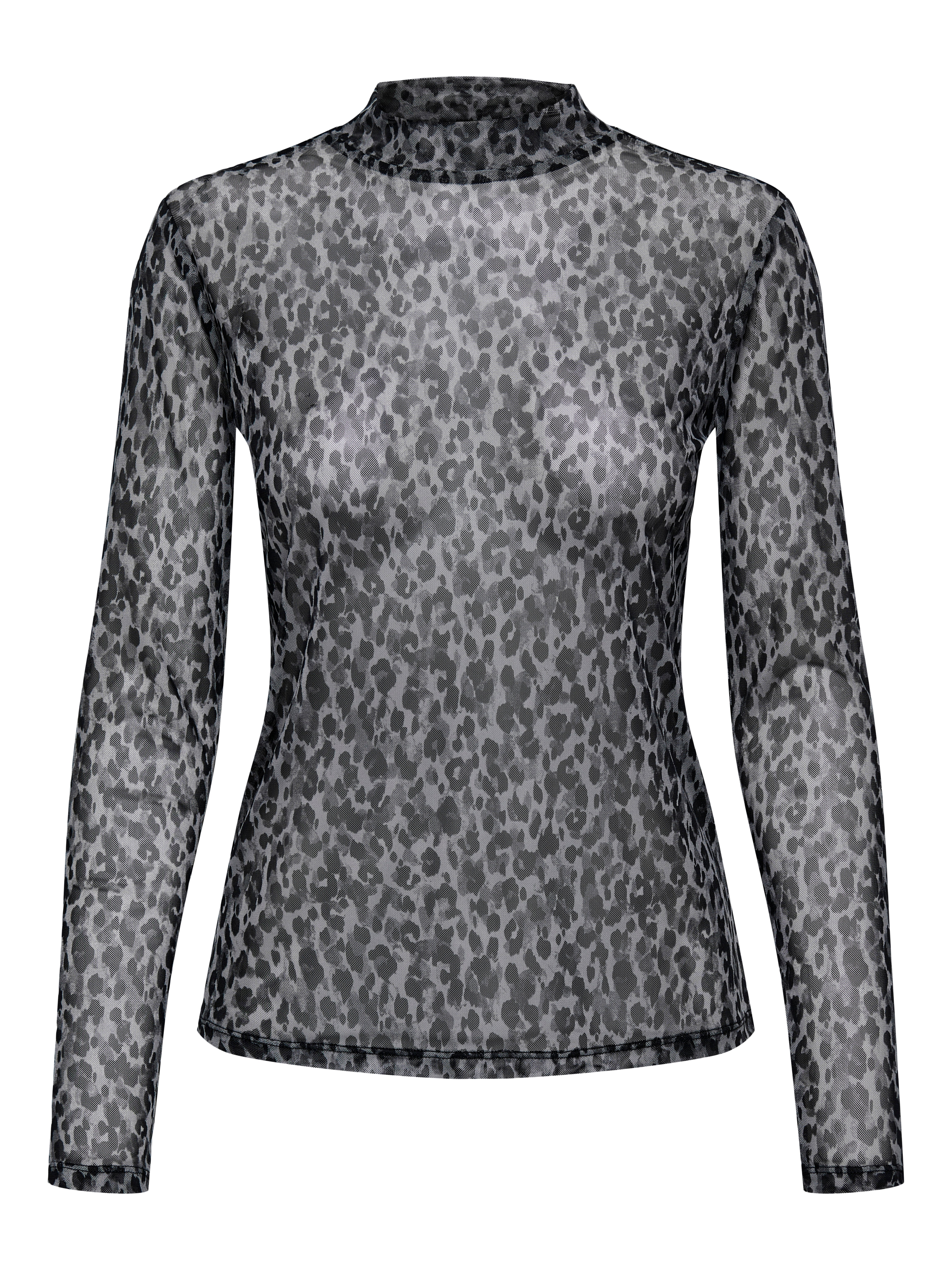 white high neck mesh top