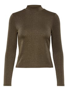 ONLY Highneck Long Sleeved Top -Chocolate Brown - 15272801