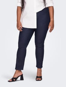 ONLY Jeans Straight Fit Taille moyenne Curve -Dark Blue Denim - 15272888