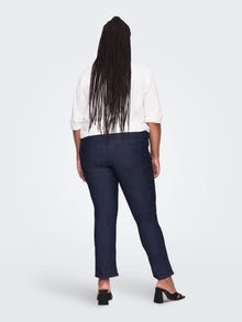 ONLY Straight Fit Mid waist Curve Jeans -Dark Blue Denim - 15272888