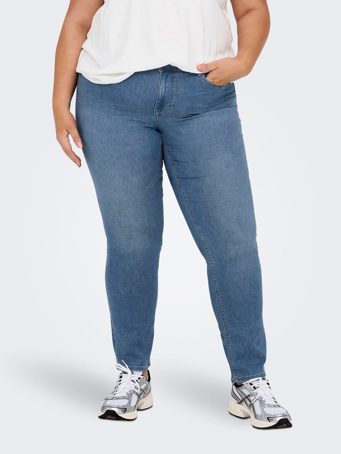 Carhiris Mittlere Taille Gerade Geschnitten Jeans