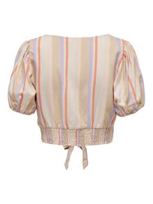 ONLY Cropped Fit Resortkrage Skjorta -Whitecap Gray - 15273030