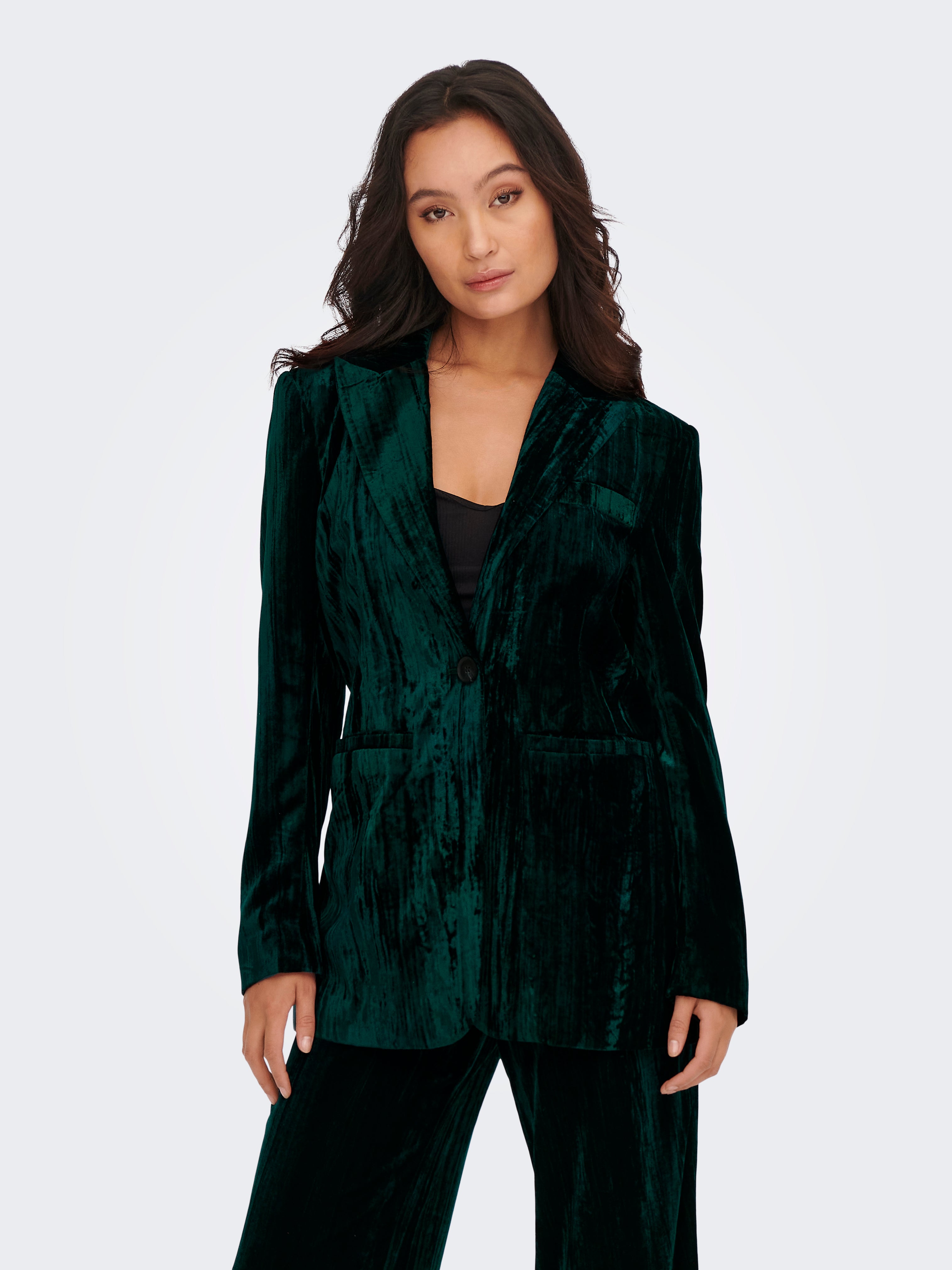 Velvet Blazer | Dark Turquoise | ONLY®