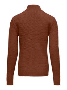 ONLY Regular Fit High neck Pullover -Cherry Mahogany - 15273535
