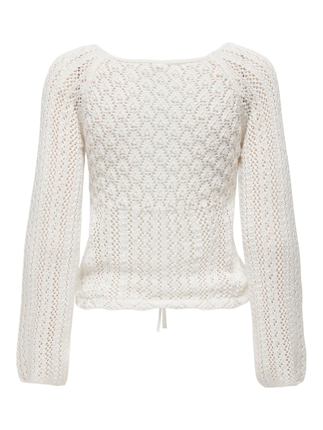 ONLY Normal passform O-ringning Pullover -Cloud Dancer - 15273610