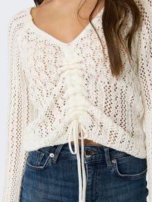 ONLY Normal passform O-ringning Pullover -Cloud Dancer - 15273610