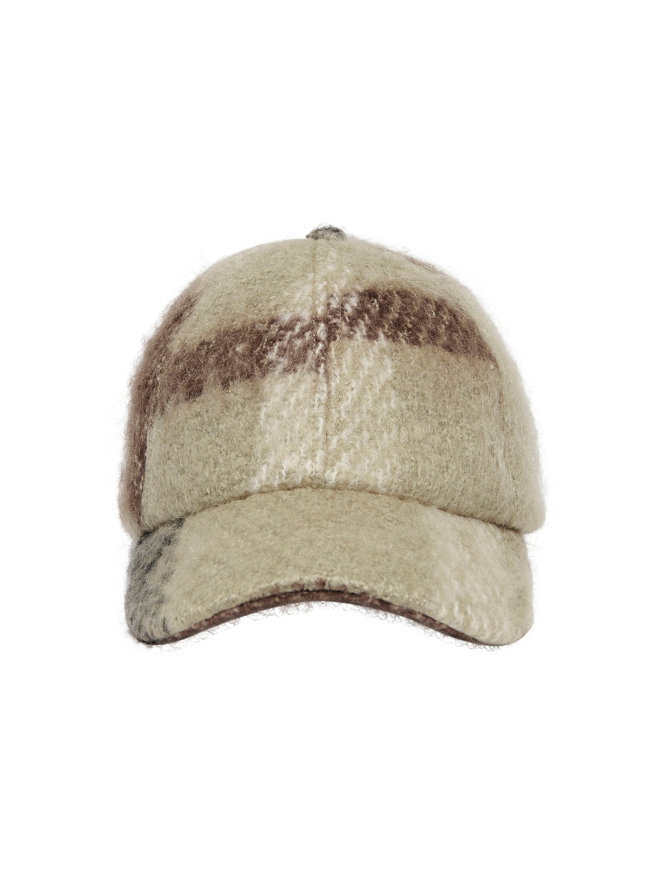 ONLY Checked cap -Chicory Coffee - 15273618