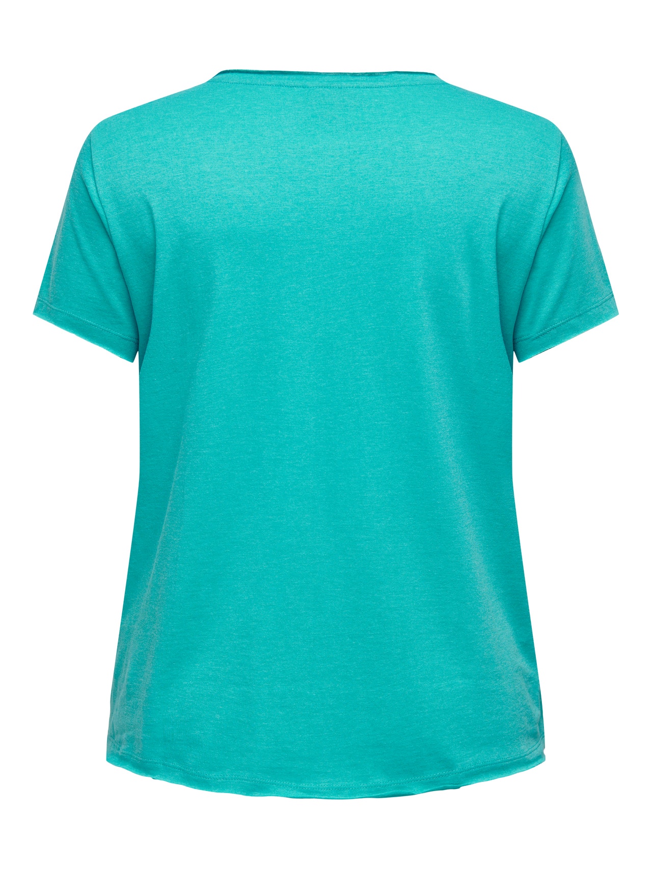 ONLY Curvy bedrucktes V-Ausschnitt T-Shirt -Baltic - 15273688
