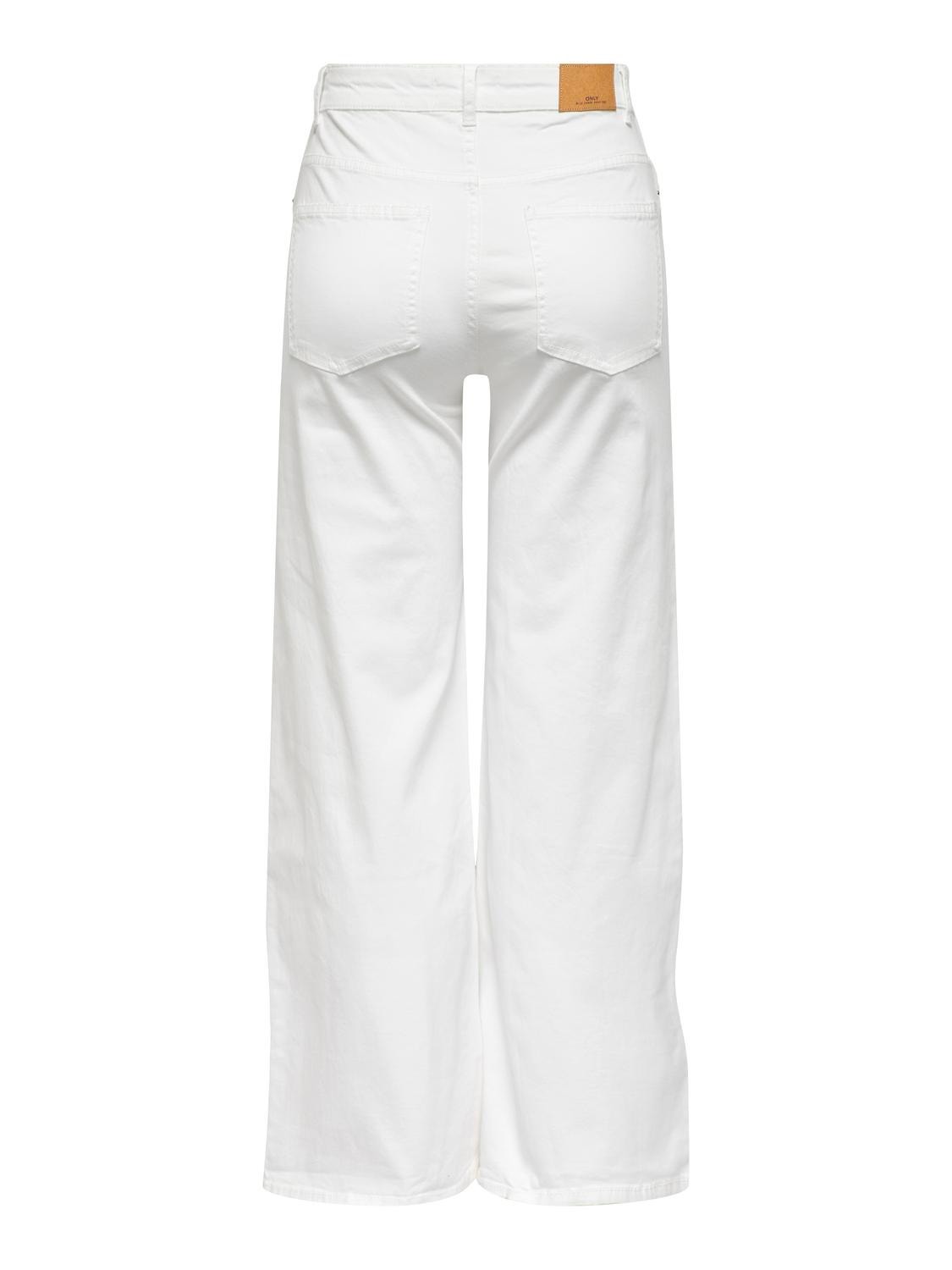 ONLY Wide highwaisted trousers  -White - 15273719