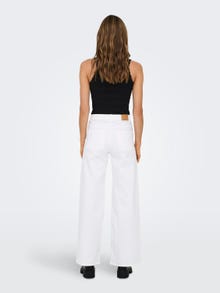 ONLY Pantalones Corte regular Cintura alta -White - 15273719