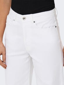 ONLY Pantalons Regular Fit Taille haute -White - 15273719