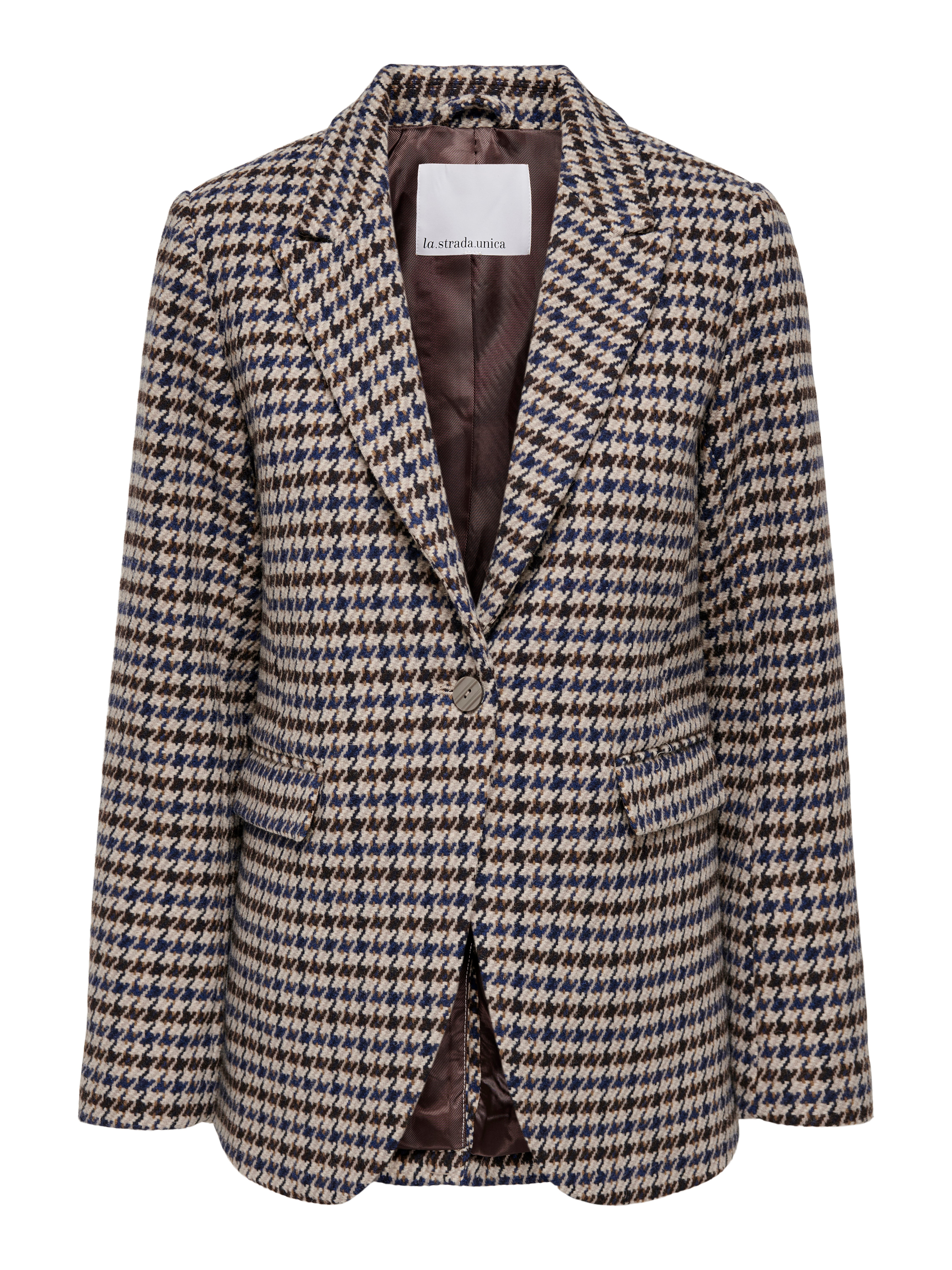 Stone hot sale checked blazer