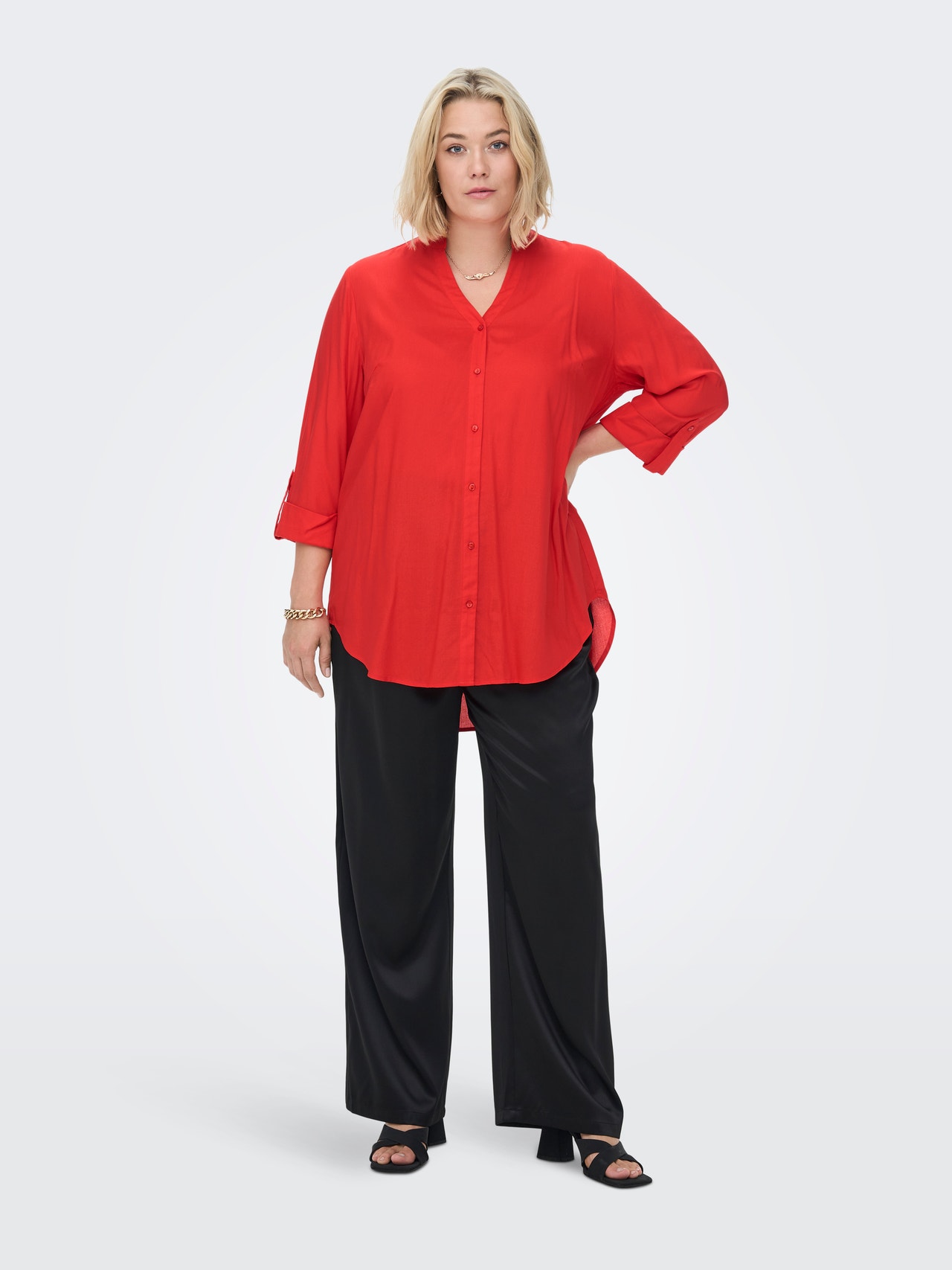 ONLY Curvy loose fitted shirt -Orange.com - 15273799