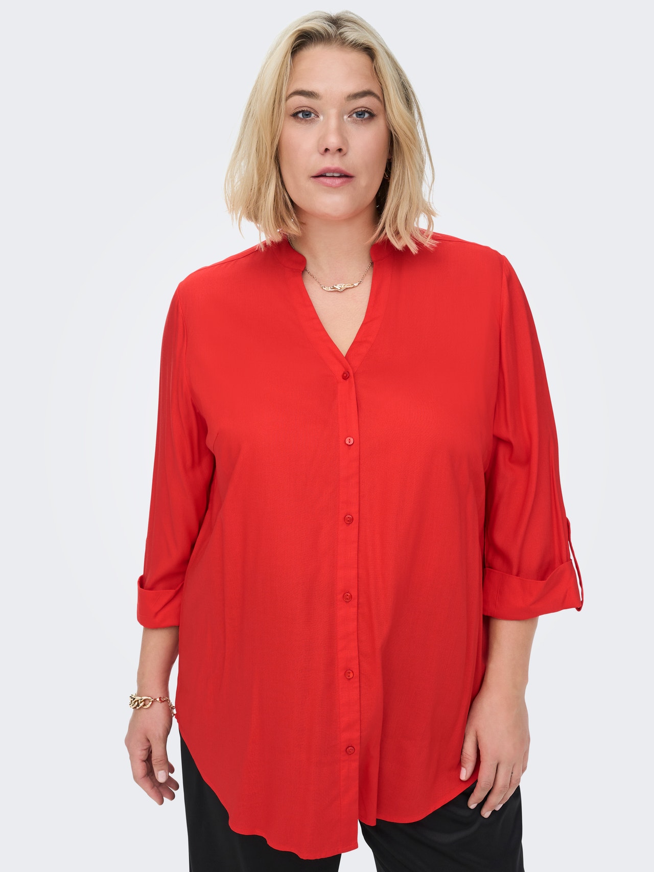 ONLY Curvy loose fitted shirt -Orange.com - 15273799
