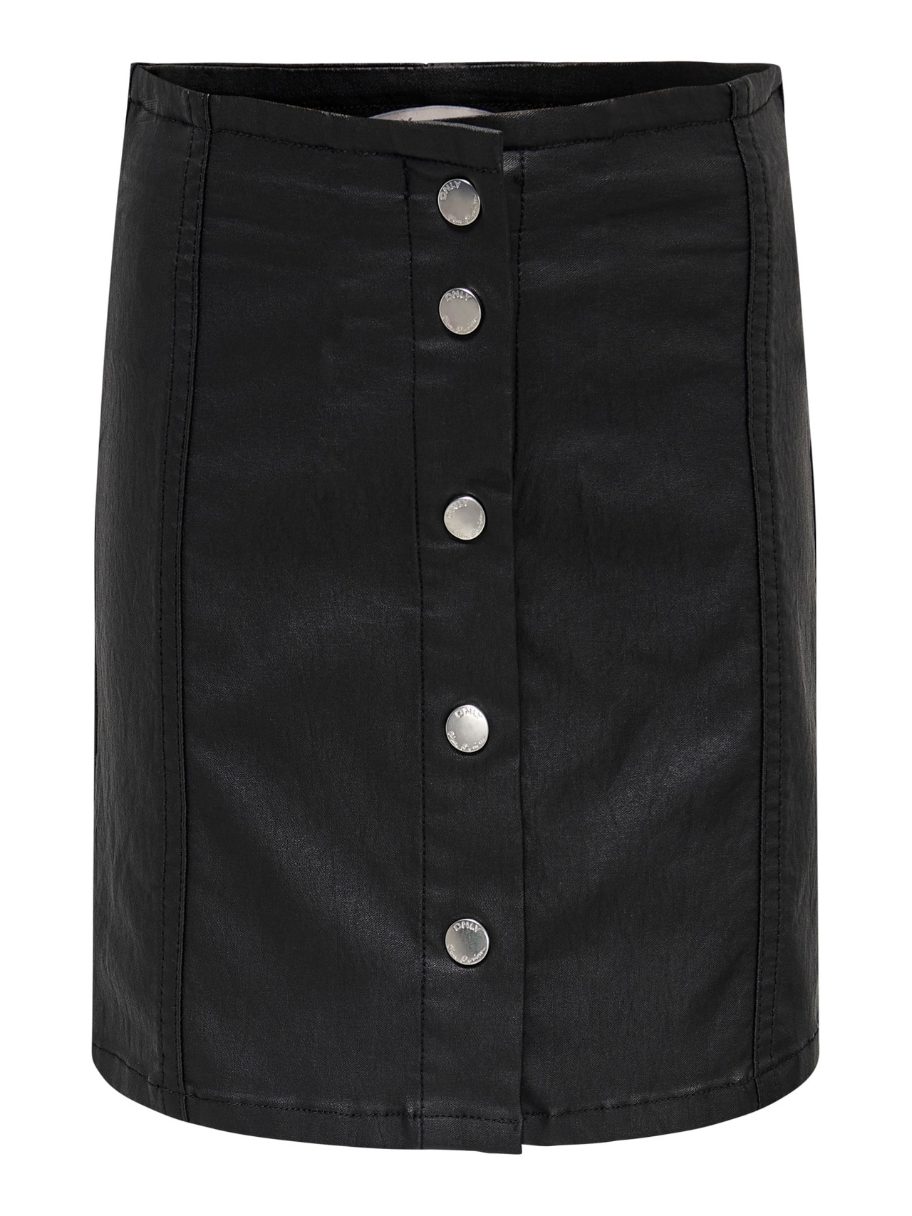 ONLY Coated Mini Skirt -Black - 15273846