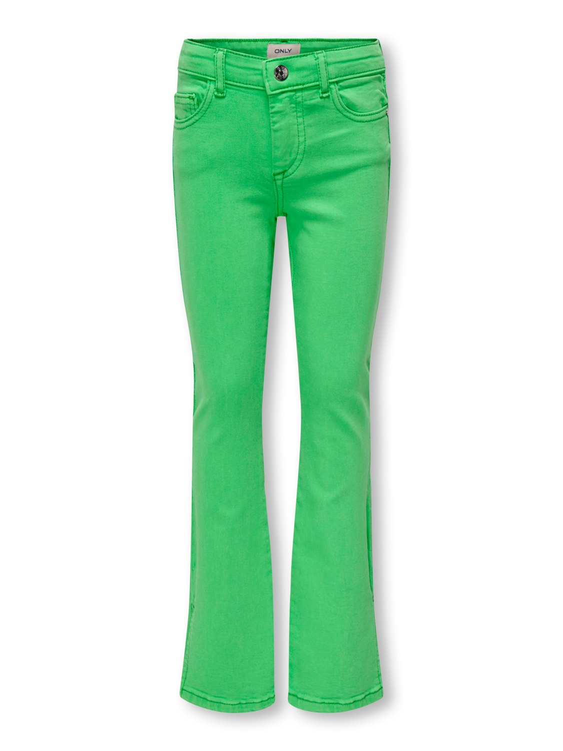 ONLY KOGHush color flared slit Pants -Island Green - 15273865