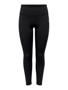 ONLY Solid colored Training Winter Tights -Black - 15273873