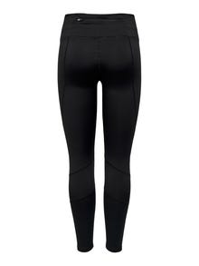 ONLY Solid colored Winter Training Tights -Black - 15273873