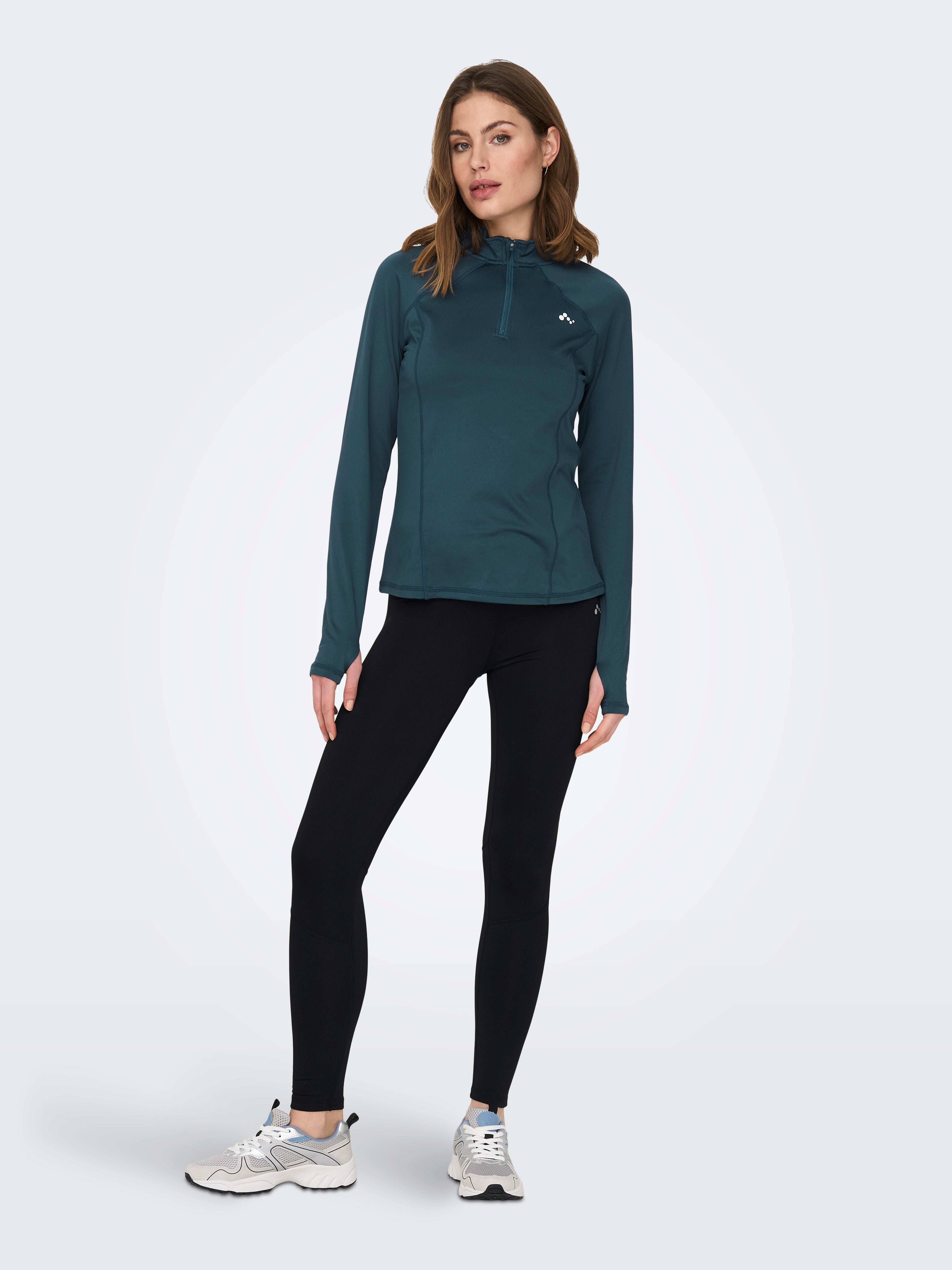 Solid colored Training Winter Tights Black ONLY®