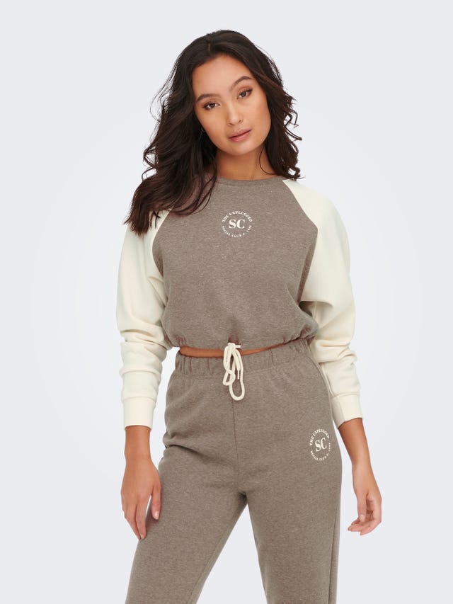 ONLY Cropped Fit Round Neck Sweatshirt - 15273876