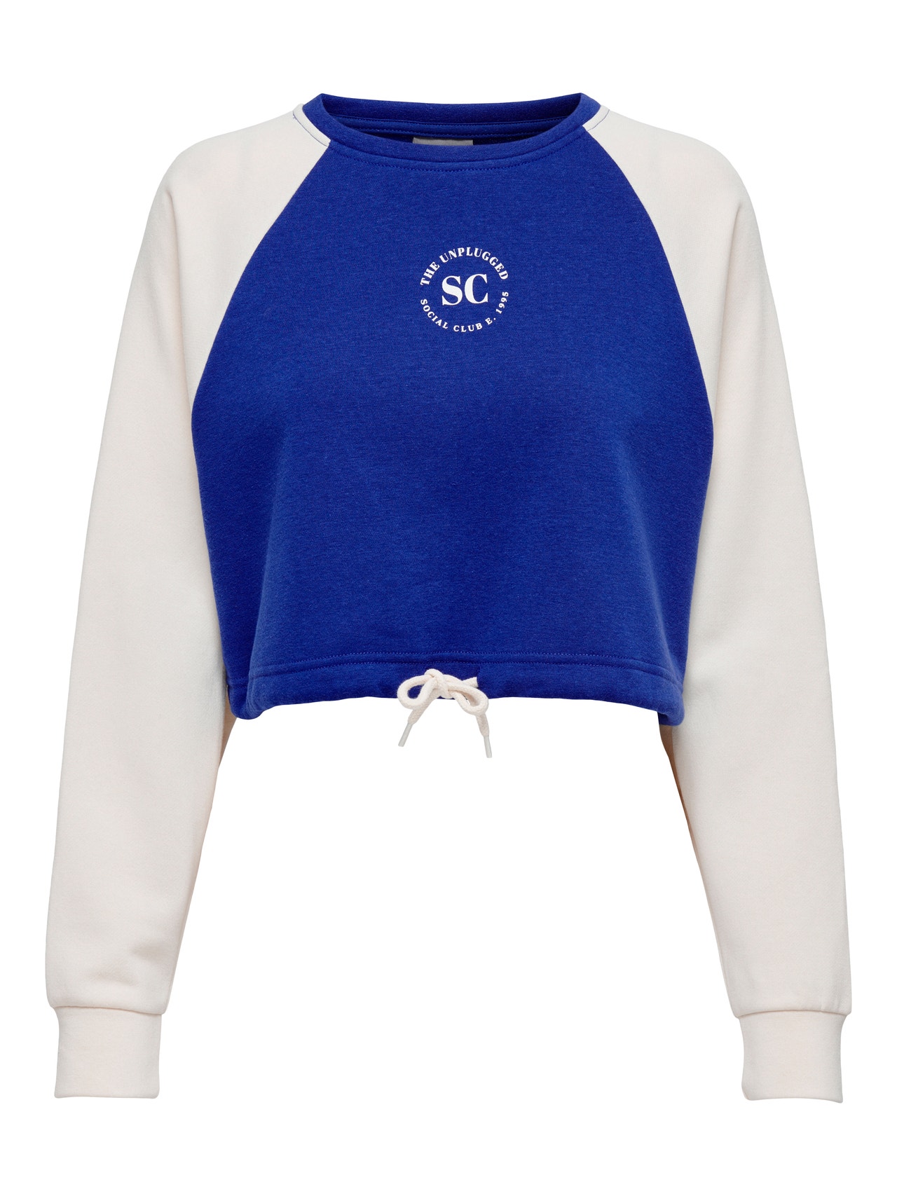 ONLY Cropped Fit Round Neck Sweatshirt -Sodalite Blue - 15273876