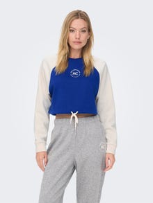 ONLY Cropped Fit O-Neck Sweatshirt -Sodalite Blue - 15273876