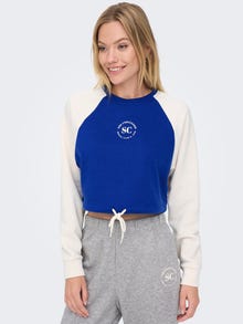 ONLY Cropped fit O-hals Sweatshirt -Sodalite Blue - 15273876