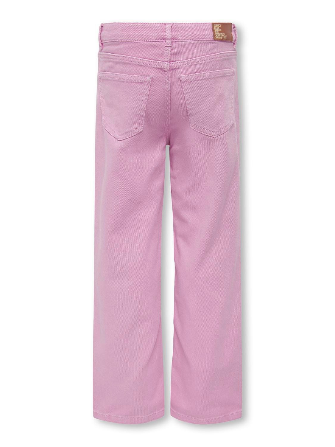ONLY Vide bukser med normal talje -Tickled Pink - 15273900