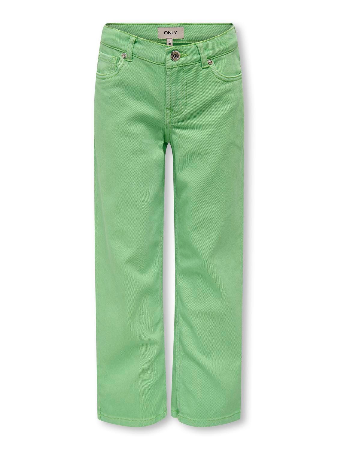 ONLY Straight Fit Regular waist Trousers -Summer Green - 15273900