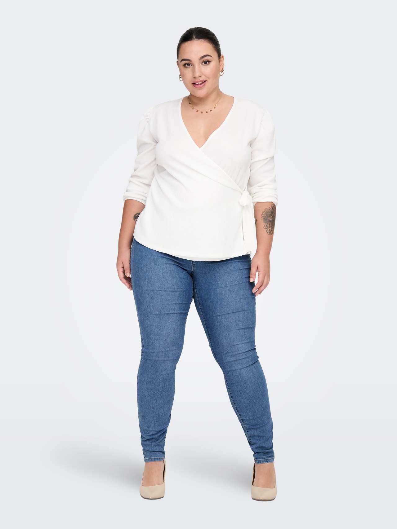 ONLY Jeans Skinny Fit Taille haute Curve -Light Blue Denim - 15273925
