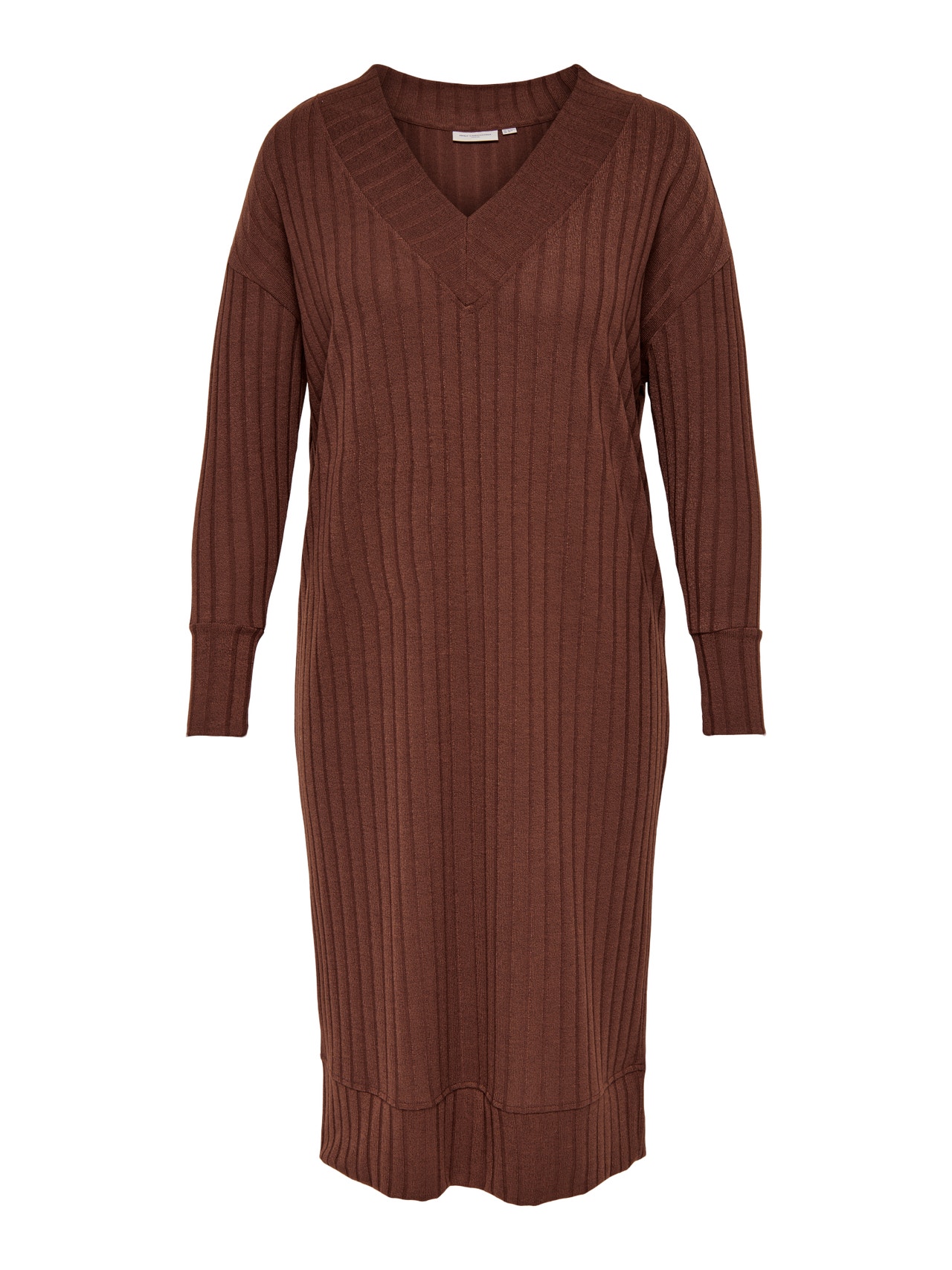 ONLY Curvy knitted midi dress -Cherry Mahogany - 15274011
