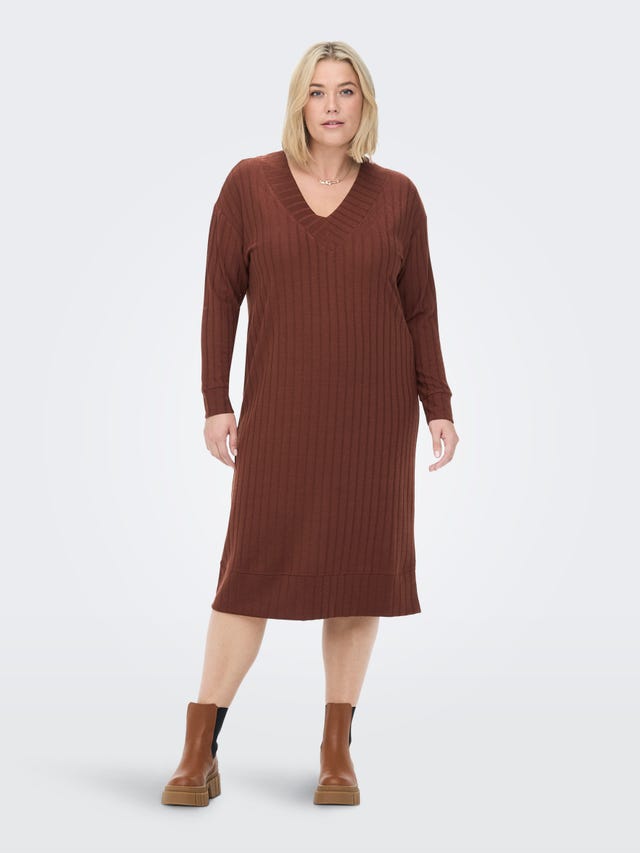 ONLY Curvy knitted midi dress - 15274011