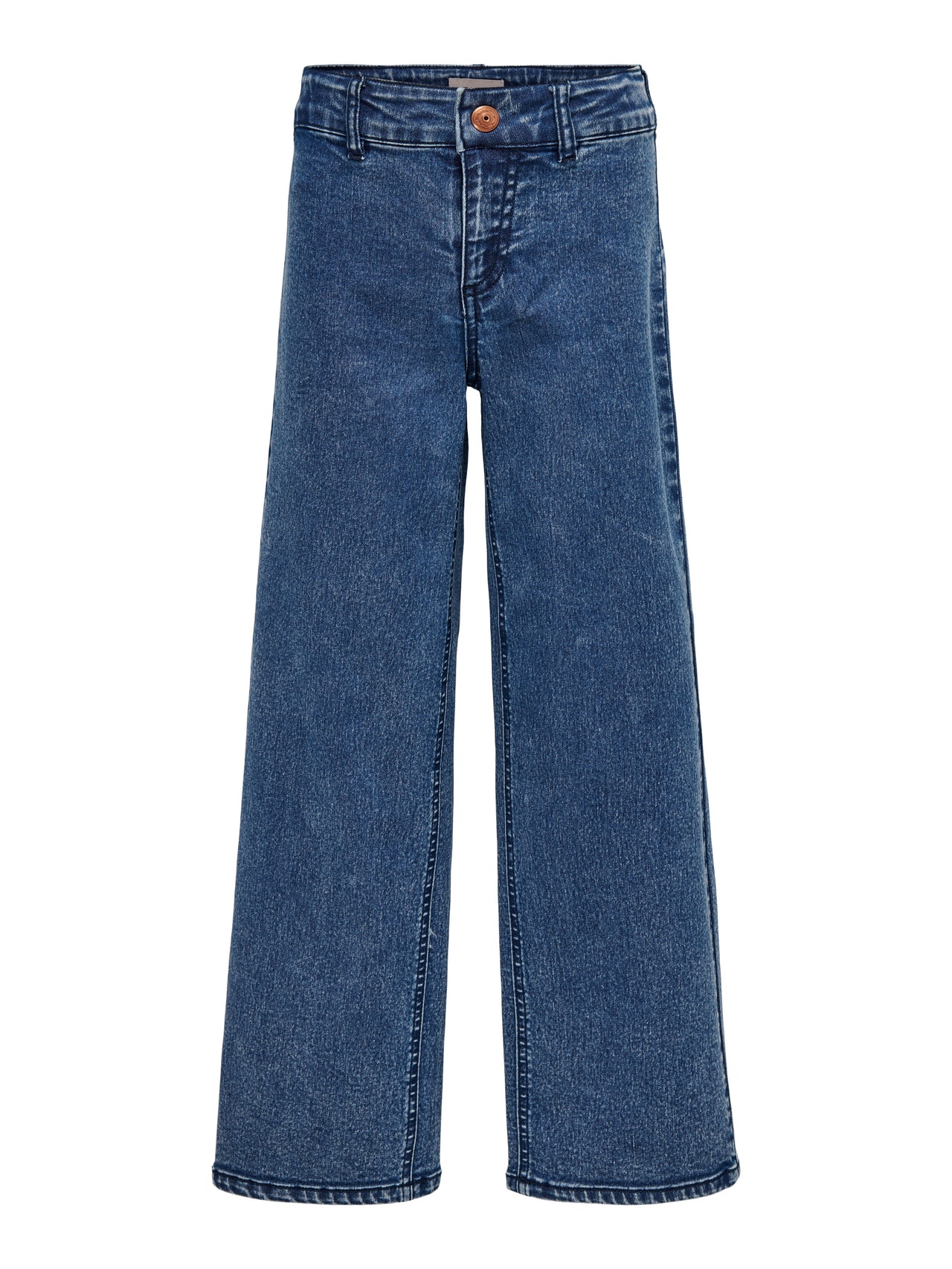 ONLY Weiter Beinschnitt Jeans -Dark Blue Denim - 15274026