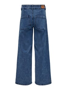 ONLY Krój wide leg Jeans -Dark Blue Denim - 15274026