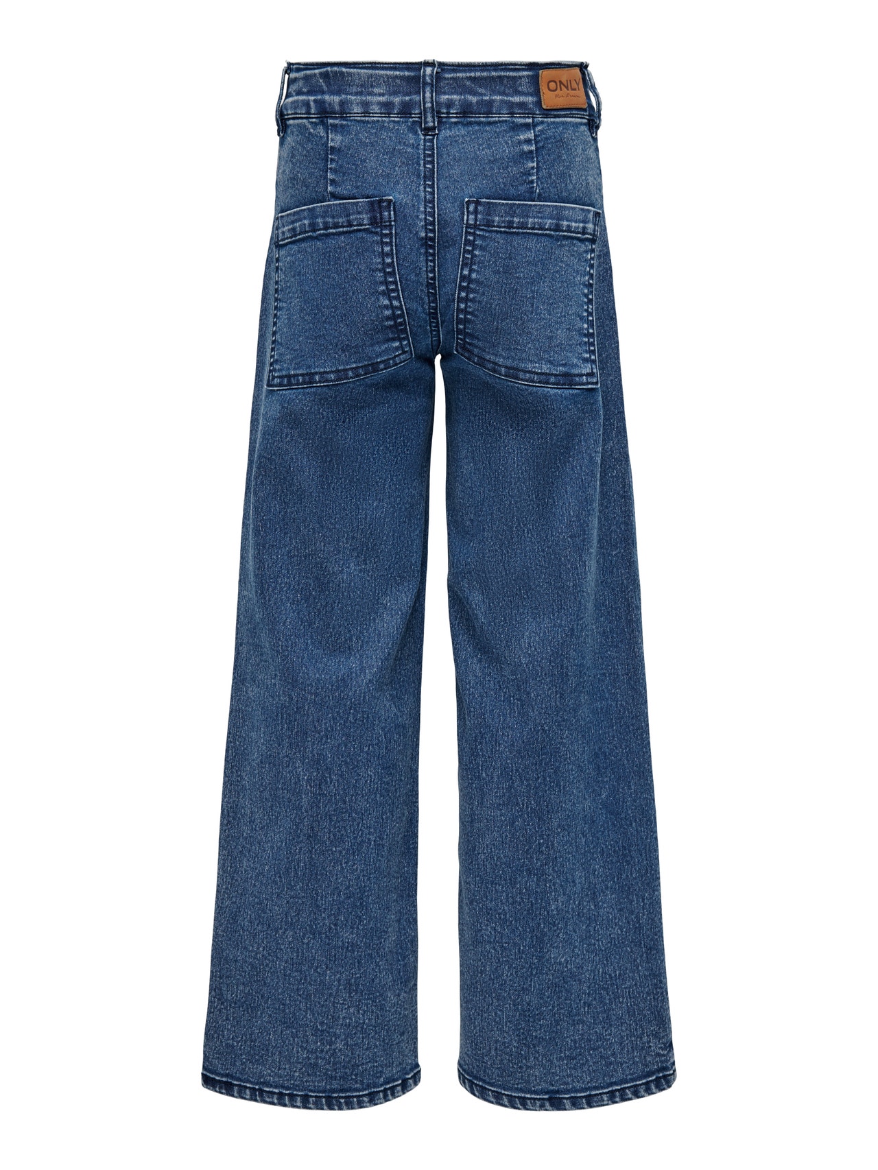 ONLY Weiter Beinschnitt Jeans -Dark Blue Denim - 15274026